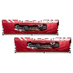 32GB G.Skill Flare X DDR4 2400MHz PC4-19200 for AMD Ryzen CL15 Dual Channel Kit (2x16GB) Red