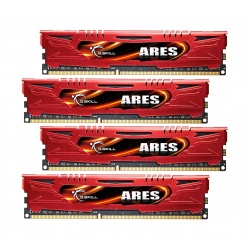 32GB G.Skill DDR3 PC3-17000 2133MHz Ares Series Low Profile (11-13-13-31) Red Quad Channel kit 4x8GB