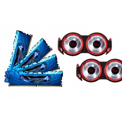 16GB G.Skill Ripjaws 4 DDR4 3400MHz PC4-27200 CL16 Quad Channel kit (4x4GB) Blue with 2 Active Fans