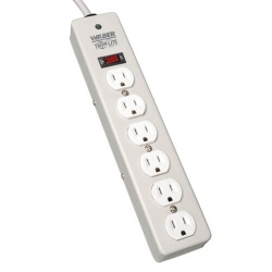 6FT Tripp Lite 6 Outlet Waber Surge Protector - Gray