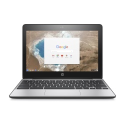 HP Chromebook 11 G5 Intel Celeron N3050 1.6GHz 11.6-inch WLED Anti-Glare 4GB RAM 16GB Flash Storage Silver UK Keyboard Layout