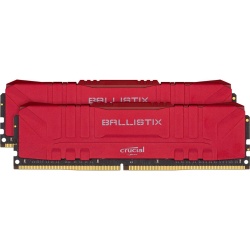 32GB Crucial Ballistix 2666MHz PC4-21300 CL16 1.2V DDR4 Dual Memory Kit (2 x 16GB) - Red