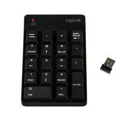 LogiLink ID0120 numeric keypad Laptop RF Wireless Black