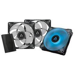 ARCTIC P14 PWM PST RGB 0dB - Semi-Passive 140 mm Fan with Digital RGB and RGB-Controller - Value Pack
