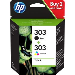 HP 303 2-pack Black/Tri-color Original Ink Cartridges