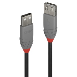 Lindy 3m USB 2.0 Type A Extension Cable, Anthra Line