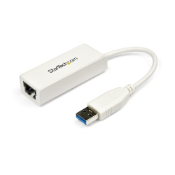 StarTech.com USB 3.0 to Gigabit Ethernet NIC Network Adapter - White