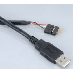 Akasa 0.4m USB (A) USB cable USB A Black