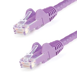 StarTech.com 3m CAT6 Ethernet Cable - Purple CAT 6 Gigabit Ethernet Wire -650MHz 100W PoE RJ45 UTP Network/Patch Cord Snagless w/Strain Relief Fluke Tested/Wiring is UL Certified/TIA