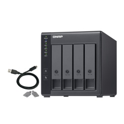 QNAP TR-004 storage drive enclosure HDD/SSD enclosure Black 2.5/3.5