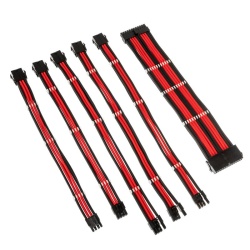 Kolink Core Adept Braided Cable Extension Kit - Black/Red