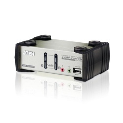 ATEN 2-Port USB - PS/2 VGA KVM Switch with Audio & USB 2.0 Hub (KVM Cables included)