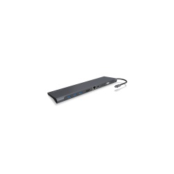 ICY BOX IB-DK2102-C Wired USB 3.2 Gen 1 (3.1 Gen 1) Type-C Anthracite, Black