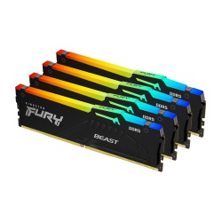 Kingston Technology FURY 128GB 5200MT/s DDR5 CL40 DIMM (Kit of 4) Beast RGB XMP