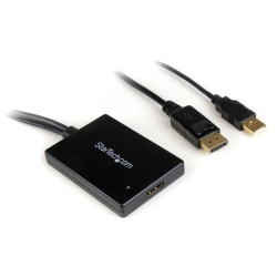 StarTech.com DisplayPort to HDMI Adapter - 4K 60Hz Active DP 1.4 to HDMI 2.0 Video Converter - DP to HDMI Monitor/TV/Display Cable Adapter Dongle - Latching DP Connector