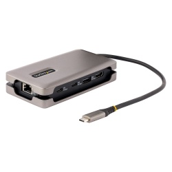 StarTech.com USB-C Multiport Adapter, 4K 60Hz HDMI 2.0b, HDR, USB 3.2 Gen 2 10Gbps Hub (2xUSB-C, 1xUSB-A), 100W PD Pass-Through, Mini Travel Dock, 12