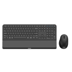 Philips 6000 series SPT6607B keyboard Mouse included RF Wireless + Bluetooth Black
