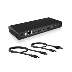ICY BOX IB-DK2245AC Wired USB 3.2 Gen 1 (3.1 Gen 1) Type-C Black
