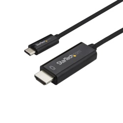 StarTech.com 6ft (2m) USB C to HDMI Cable - 4K 60Hz USB Type C to HDMI 2.0 Video Adapter Cable - Thunderbolt 3 Compatible - Laptop to HDMI Monitor/Display - DP 1.2 Alt Mode HBR2 - Black
