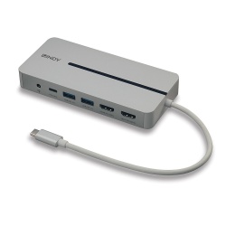 Lindy 43360 laptop dock/port replicator Wired USB 3.2 Gen 1 (3.1 Gen 1) Type-C Silver, White
