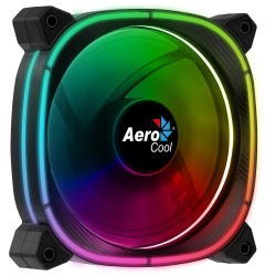 Aerocool ASTRO12 PC Fan 12cm LED RGB Antivibration 6 Pins Black