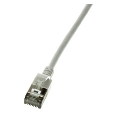 LogiLink Slim U/FTP networking cable Grey 0.3 m Cat6a U/FTP (STP)