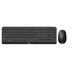 Philips 4000 series SPT6407B/31 keyboard Mouse included RF Wireless + Bluetooth QWERTY English Black