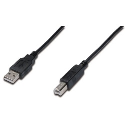 ASSMANN Electronic AK-300102-030-S USB cable 3 m USB 2.0 USB A USB B Black