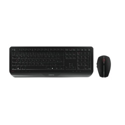 CHERRY Desktop GENTIX [DE] WL black Deutschland keyboard Mouse included RF Wireless