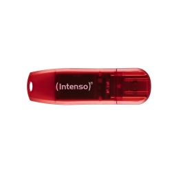 Intenso Rainbow Line USB flash drive 128 GB USB Type-A 2.0 Red, Transparent