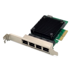 Digitus 4 port 2.5 Gigabit Ethernet network card, RJ45, PCI Express, Realtek chipset