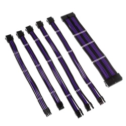 Kolink Core Adept Braided Cable Extension Kit - Jet Black/Titan Purple