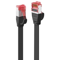 Lindy 0.3m Cat.6 U/FTP Flat Cable, Black