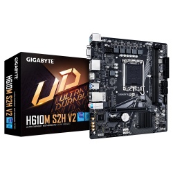 Gigabyte H610M S2H V2 Motherboard - Supports Intel Core 14th CPUs, 4+1+1 Hybrid Phases Digital VRM, up to 5600MHz DDR5, 1xPCIe 3.0 M.2, GbE LAN, USB 3.2 Gen 1