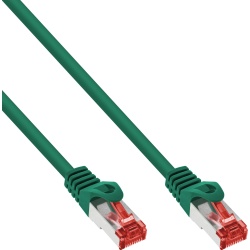 InLine Patch Cable S/FTP PiMF Cat.6 250MHz PVC copper green 0.5m