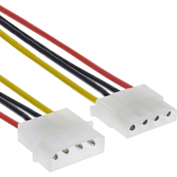 InLine Power Supply Extension Cable 4pin male / female 0.30m