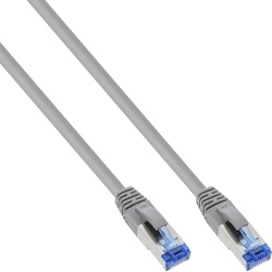 InLine Patch Cable S/FTP PiMF Cat.6A halogen free 500MHz grey 0.5m