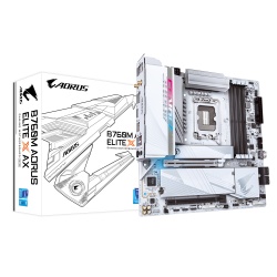 Gigabyte B760M AORUS ELITE X AX Motherboard - Supports Intel Core 14th Gen CPUs, 14+1+1 phases VRM, up to 8266MHz DDR5 (OC), 2xPCIe 4.0 M.2, Wi-Fi 6E, 2.5GbE, USB 3.2 Gen 2