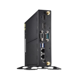 Shuttle XPC slim Barebone DS20UV2, Celeron 5205U, 1xHDMI, 1xDP, 1xVGA, 2xLAN (1xGbit, 1x2.5Gbit), 1xCOM, 8xUSB, fanless, 24/7 permanent operation