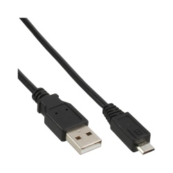 InLine Micro USB 2.0 Cable USB Type A male / Micro-B male, black, 1.5m