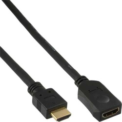 InLine HDMI M-F 1m HDMI cable HDMI Type A (Standard) Black