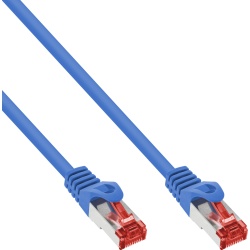 InLine Patch Cable S/FTP PiMF Cat.6 250MHz PVC copper blue 1m