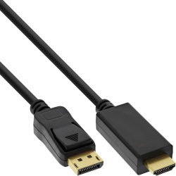 InLine DisplayPort to HDMI converter cable, 4K/60Hz, black, 5m