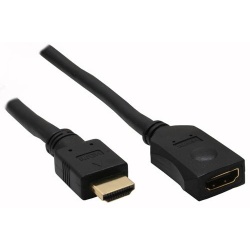 InLine HDMI M-F 3m HDMI cable HDMI Type A (Standard) Black