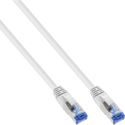 InLine Patch Cable S/FTP PiMF Cat.6A halogen free 500MHz white 1m