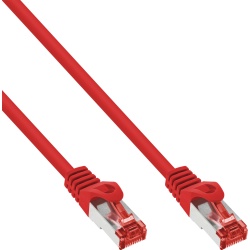 InLine Patch Cable S/FTP PiMF Cat.6 250MHz PVC copper red 0.5m