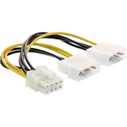 InLine Power adaptor cable, 2x 5.25