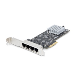 StarTech.com 4-Port 2.5Gbps NBASE-T PCIe Network Card, Intel I225-V, Quad-Port Computer Network Card, Multi-Gigabit NIC, PCI Express Server LAN Card, Desktop Ethernet Interface
