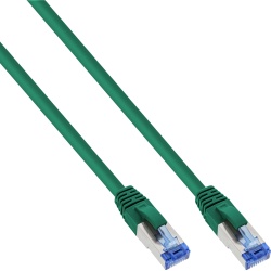InLine Patch Cable S/FTP PiMF Cat.6A halogen free 500MHz green 1.5m
