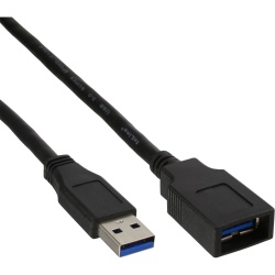 InLine 35610 USB cable 1 m USB 3.2 Gen 1 (3.1 Gen 1) USB A Black